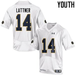Notre Dame Fighting Irish Youth Johnny Lattner #14 White Under Armour Authentic Stitched College NCAA Football Jersey ISA2799CB